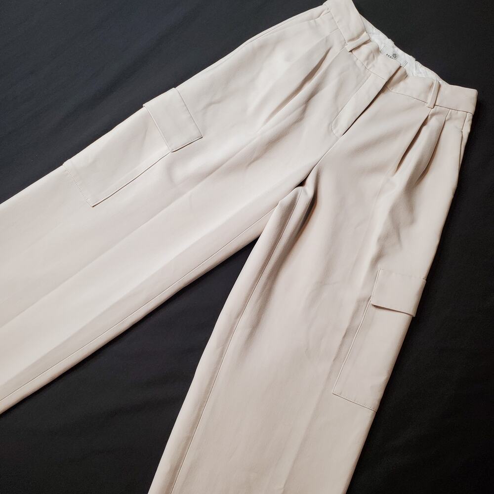 Aritzia Babaton Women's Size 0 Spotlight Cargo Pant Wide-Leg Beige 104674